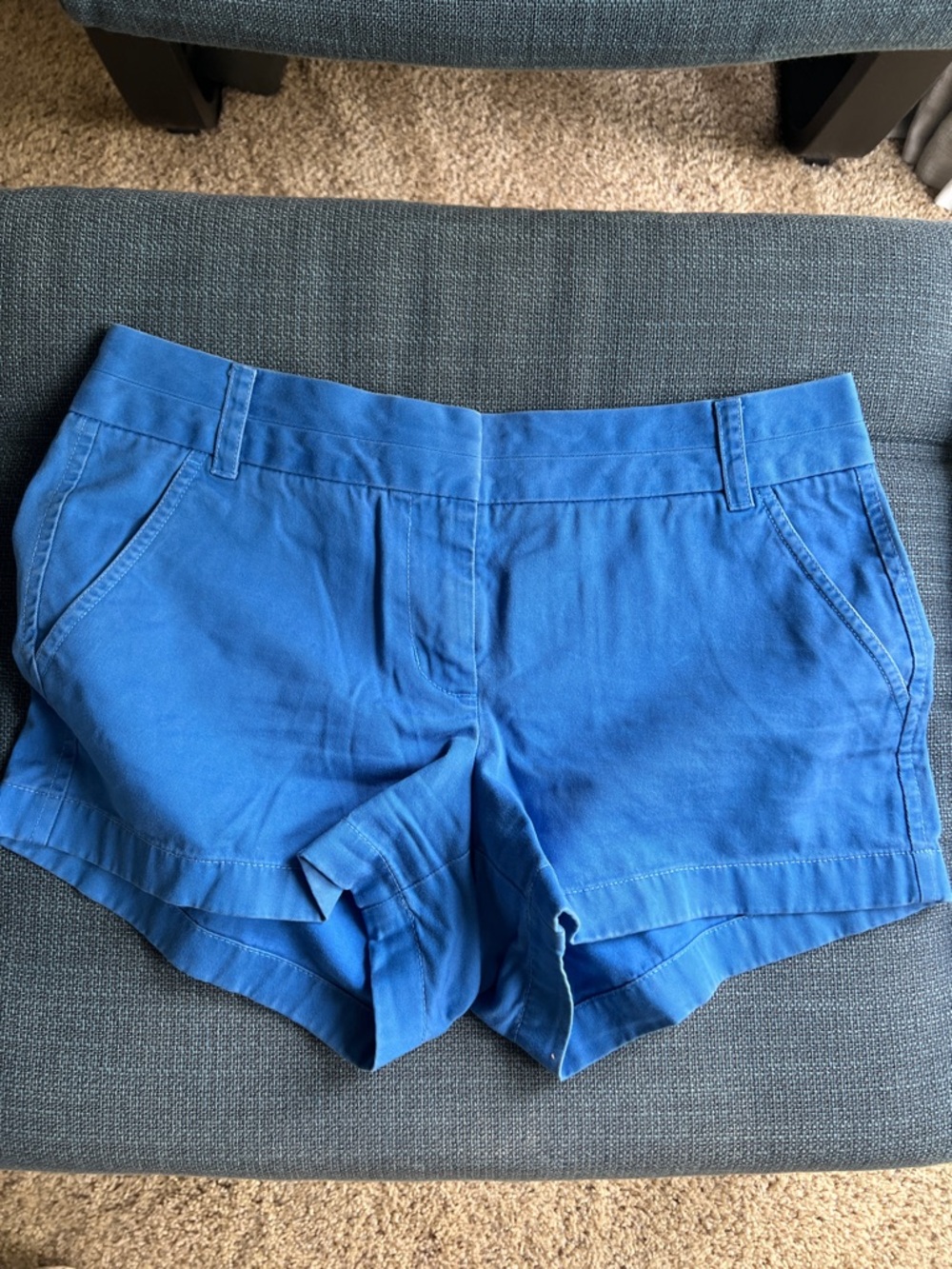 J. Crew Chino Shorts, 3” Inseam, Women’s Size 6, Vibrant Blue